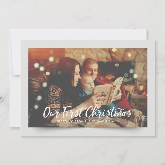 ファミリーフォトスノーオーバーレイ  |祝日の案内応答 シーズンカード (正面)