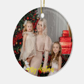 ファミリーフォトセラミックオーナメント-モダンスクリプト セラミックオーナメント (左)