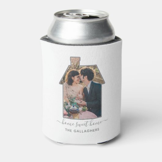 ファミリーフォトハウスシェイプ引っ越し祝いパーティー結婚ズギフト 缶クーラー (缶裏面)