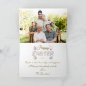 ファミリーフォトハッピーイースターカラフルタイポグラフィ カード (内部)