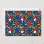 ファミリーフォトハッピーホリデイズボタニカルクリスマス シーズンカード (裏面)