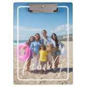 ファミリーフォトパーソナライズされたカスタム クリップボード (正面)