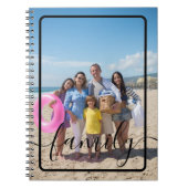 ファミリーフォトパーソナライズされたカスタム ノートブック (正面)