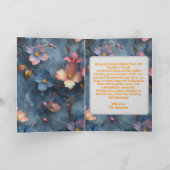 ファミリーフォトフローラホリディグリーティング カード (内部)