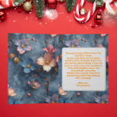 ファミリーフォトフローラホリディグリーティング カード