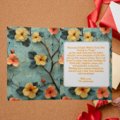 ファミリーフォトフローラホリディグリーティング カード