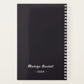 ファミリーフォトブラック&ホワイトパーソナライズされた プランナー手帳 (裏面)