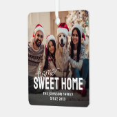 ファミリーフォトホームスイートホームクリスマス メタルオーナメント (正面左)