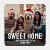 ファミリーフォトホームスイートホームクリスマス メタルオーナメント (裏面)