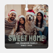 ファミリーフォトホームスイートホームクリスマス メタルオーナメント (裏面)