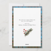 ファミリーフォトボタニカルクリスマスホリデーズタータンチェック シーズンカード (裏面)