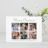 ファミリーフォトメリークリスマス水彩葉 シーズンカード (スタンド正面)
