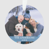 ファミリーフォトライトブルー オーナメント (正面)