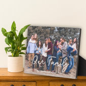 ファミリーフォト名スクリプトタイポグラフィカスタム文字 フォトプラーク