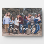 ファミリーフォト名スクリプトタイポグラフィカスタム文字 フォトプラーク (正面)