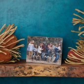 ファミリーフォト名スクリプトタイポグラフィカスタム文字 フォトプラーク (側面)