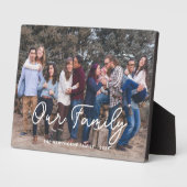 ファミリーフォト名スクリプトタイポグラフィカスタム文字 フォトプラーク (側面)