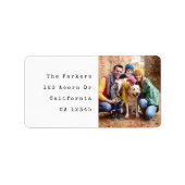 ファミリーフォト差出人住所ラベル ラベル (正面)