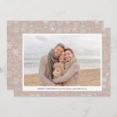 ファミリーフォト編集可能カラークリス伝統的マス シーズンカード (正面/裏面)