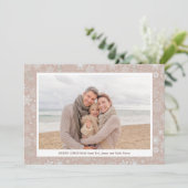 ファミリーフォト編集可能カラークリス伝統的マス シーズンカード (スタンド正面)