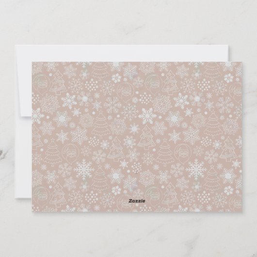 ファミリーフォト編集可能カラークリス伝統的マス シーズンカード (裏面)