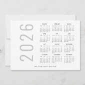 ファミリーフォト2026カレンダースクリプトHappy Holidays シーズンカード (裏面)