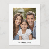 ファミリーフォト シンプル モダン 白枠 カスタム ポストカード (正面)