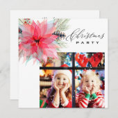 *～*ファミリーフォトAP20ポインセチアクリスマスパーティー 招待状 (正面/裏面)