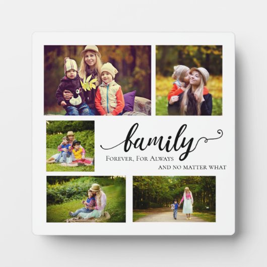 ファミリーフォーエバー5フォトコラージュ引用文スウィート フォトプラーク (正面)