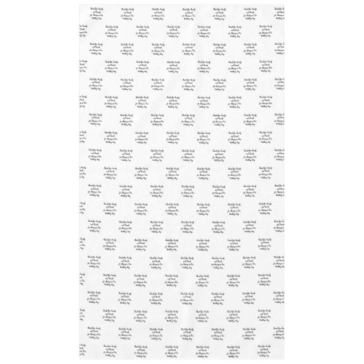 ファミリーフレンズウェディングレセプションタイポグラフィ テーブルクロス (正面)