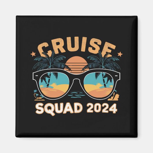 ファミリーフレンズバケーションクルージング船トリップ2024 マグネット (正面)