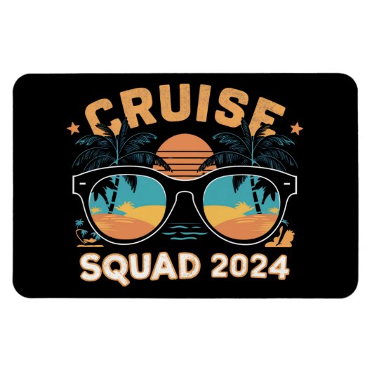 ファミリーフレンズバケーションクルージング船トリップ2024 マグネット (横)