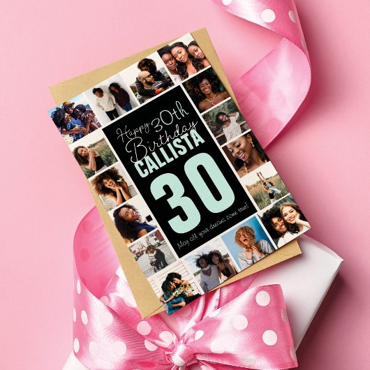 ファミリーフレンズフォトコラージフレームハッピーバースデー カード