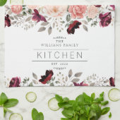 ファミリーフローラブルゴーニュ キッチンタオル (折り畳み)