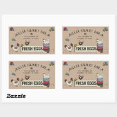 ファミリーフ素朴ァームチキン卵カートンシール 長方形シール (シート)