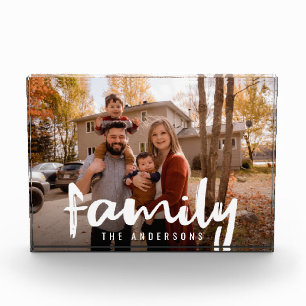 ファミリーブラシスクリプト写真 フォトブロック