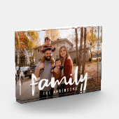 ファミリーブラシスクリプト写真 フォトブロック (左)