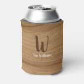 ファミリーブランド名の木目 缶クーラー (缶裏面)