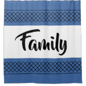 ファミリーブルー シャワーカーテン (正面)