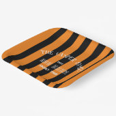 ファミリーブークルーオレンジブラックストライプハロウィーン ペーパープレート (傾斜あり)