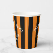 ファミリーブークルーオレンジブラックストライプハロウィーン 紙コップ (右)