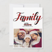 ファミリープレカッコいいイドのクリスマスホリデーフォトカード 招待状 (正面)