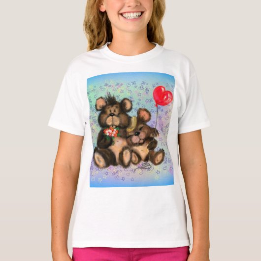 ファミリーベアーキッズTシャツ – ハグ Tシャツ (正面)