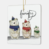 ファミリーベア セラミックオーナメント (左)