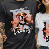 ファミリーペットセルフ写真テンプレート基本Tシャツ Tシャツ