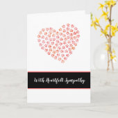 ファミリーペットドッグキャットロスハートポープリント悔やみや弔慰 カード (黄色い花)