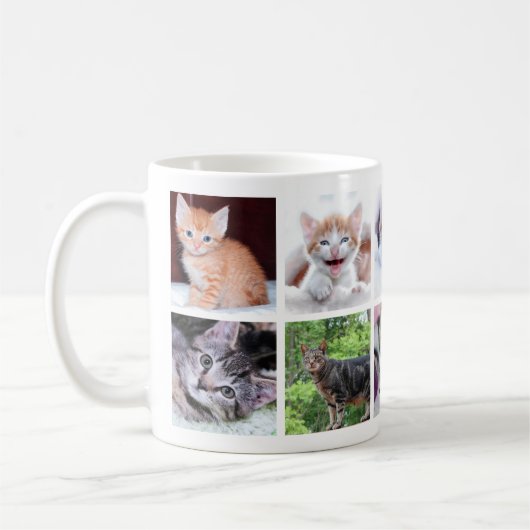 ファミリーペットフォトコラージュ コーヒーマグカップ (左)