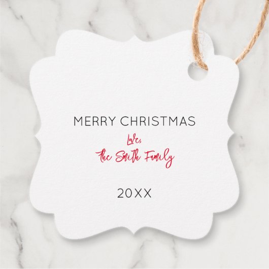 ファミリーペットフォトサンタハットメリークリスマス フェイバータグ (裏面)