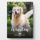 ファミリーペットフォトメモリアル記念ポープリントハート フォトプラーク (正面)