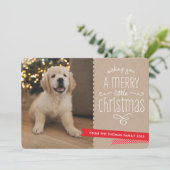 ファミリーペットモダンおもしろいお洒落タイポグラフィ シーズンカード (スタンド正面)